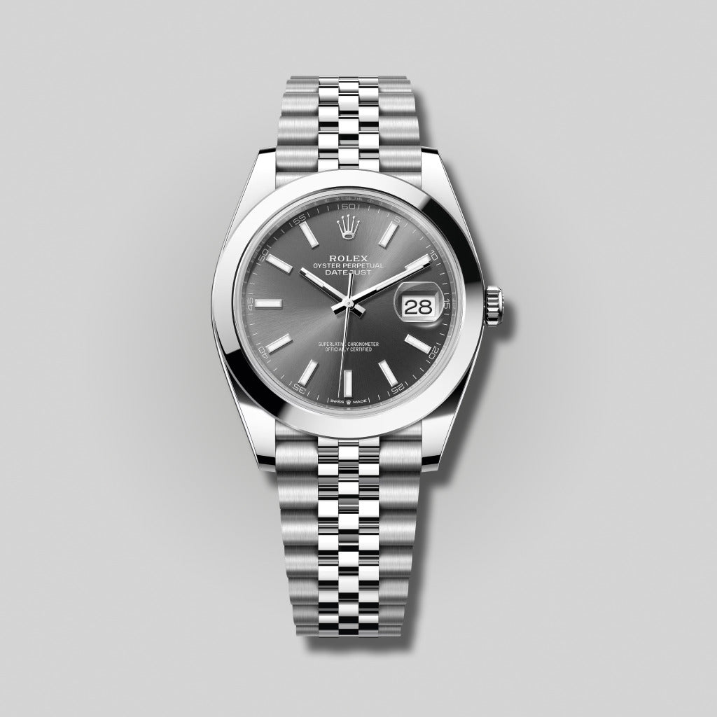 Rolex Datejust 41mm 126300 Dark Rhodium Index Dial Jubilee Bracelet ( 2025 )