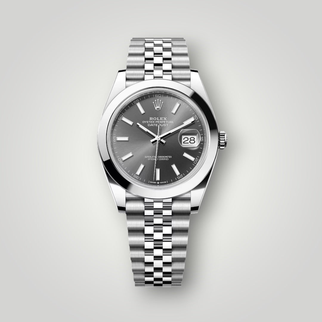 Rolex Datejust 41mm 126300 Dark Rhodium Index Dial Jubilee Bracelet ( 2026 )