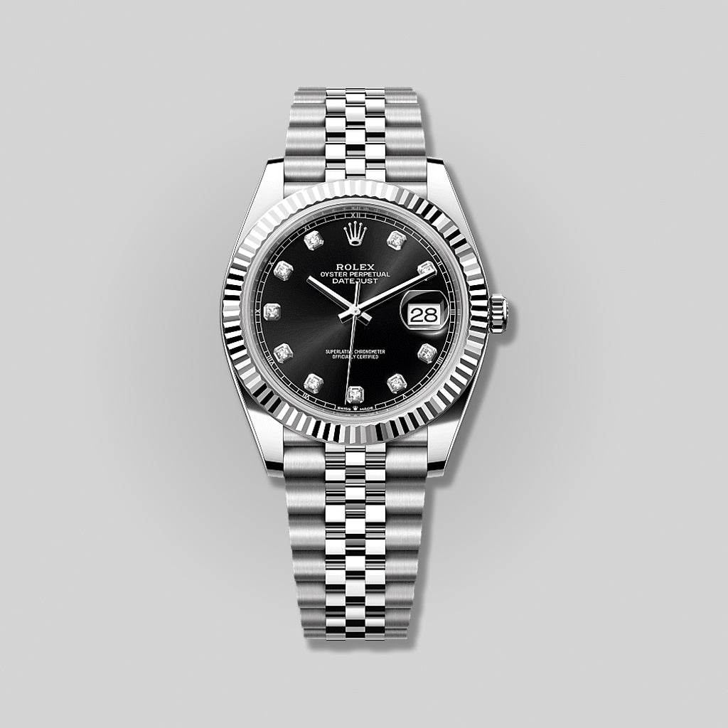 Rolex Datejust 41mm 126334 Black Diamond Dial Jubilee Bracelet ( 2025 )