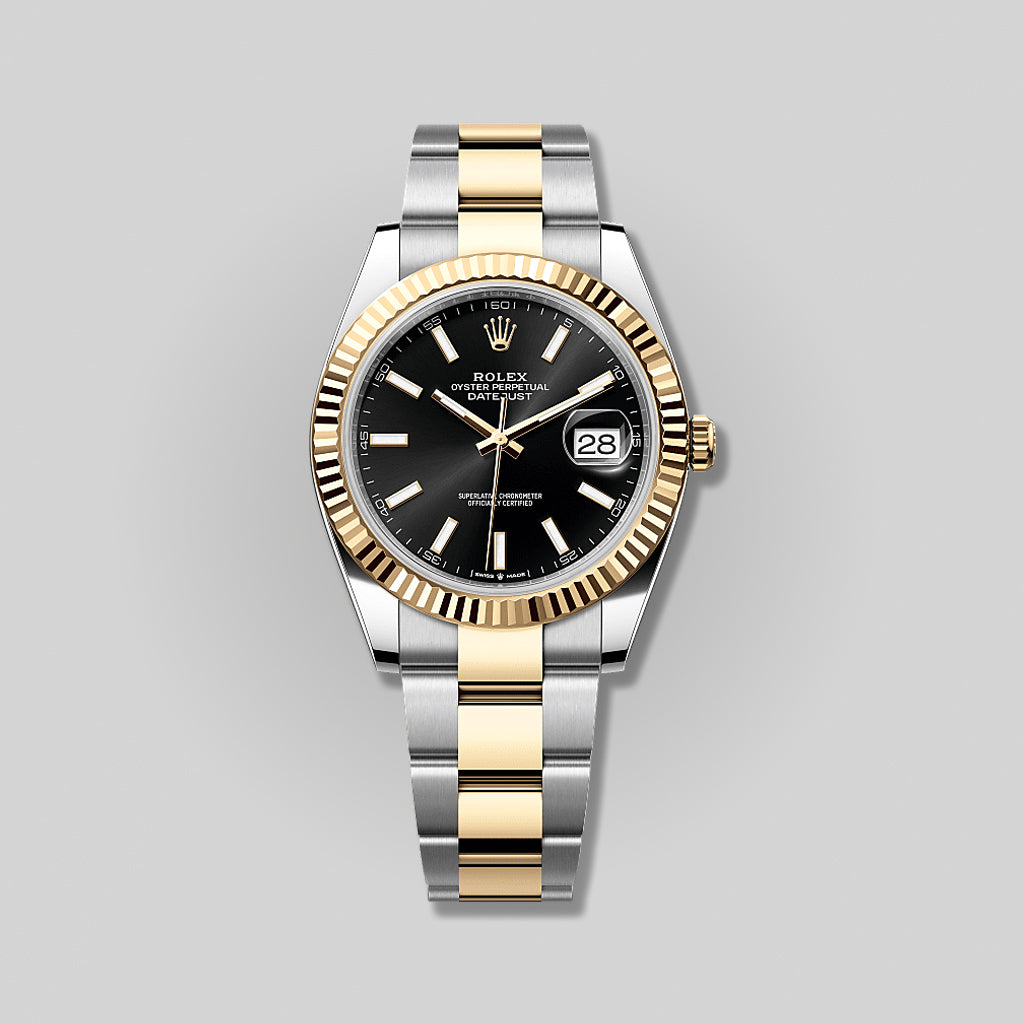 Rolex Datejust 41mm 126333 Steel and Yellow Gold Black Index Dial Oyster Bracelet ( 2024 )