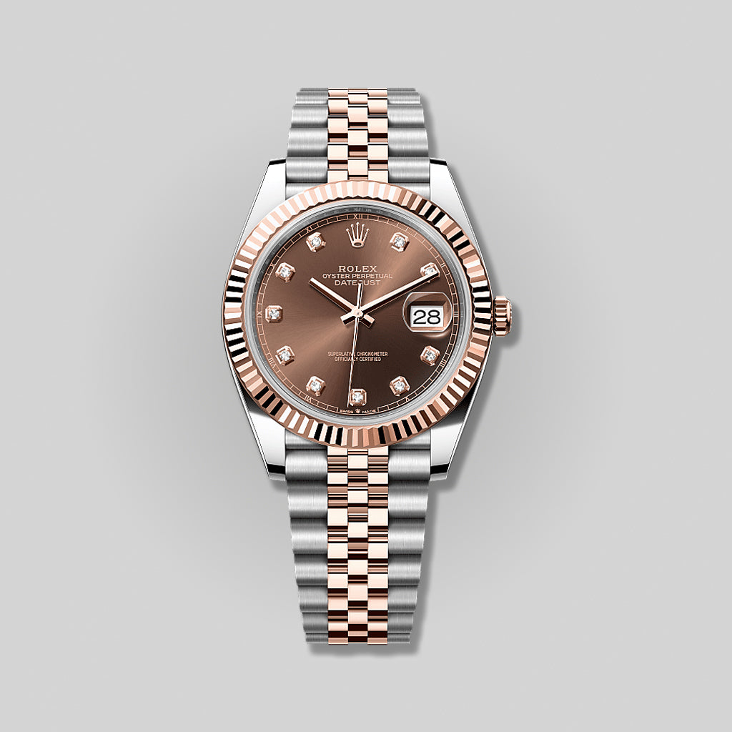 Rolex Datejust 41mm 126331 Steel and Rose Gold Chocolate Diamond Dial Jubilee Bracelet ( 2025 )