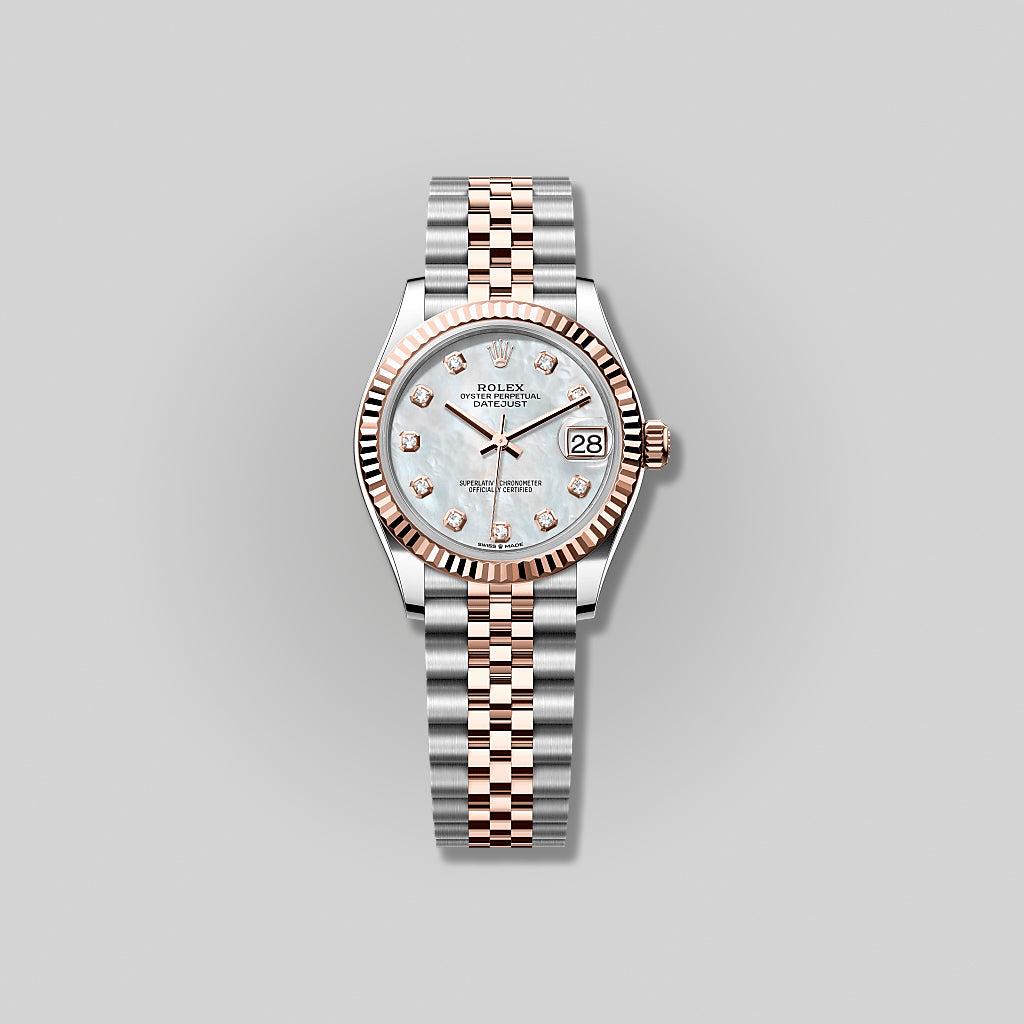 Rolex Lady Datejust 31mm 278271 Steel and Rose Gold White Mother of Pearl Diamond Dial Jubilee Bracelet ( 2025 )