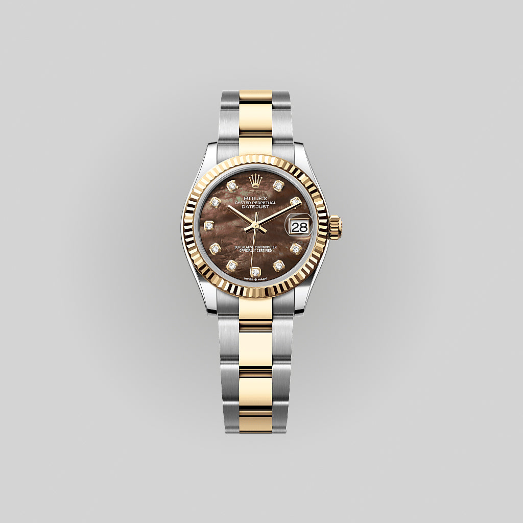 Rolex Lady Datejust 31mm 278273 Steel and Yellow Gold Dark Mother of Pearl Diamond Dial Oyster Bracelet ( 2025 )