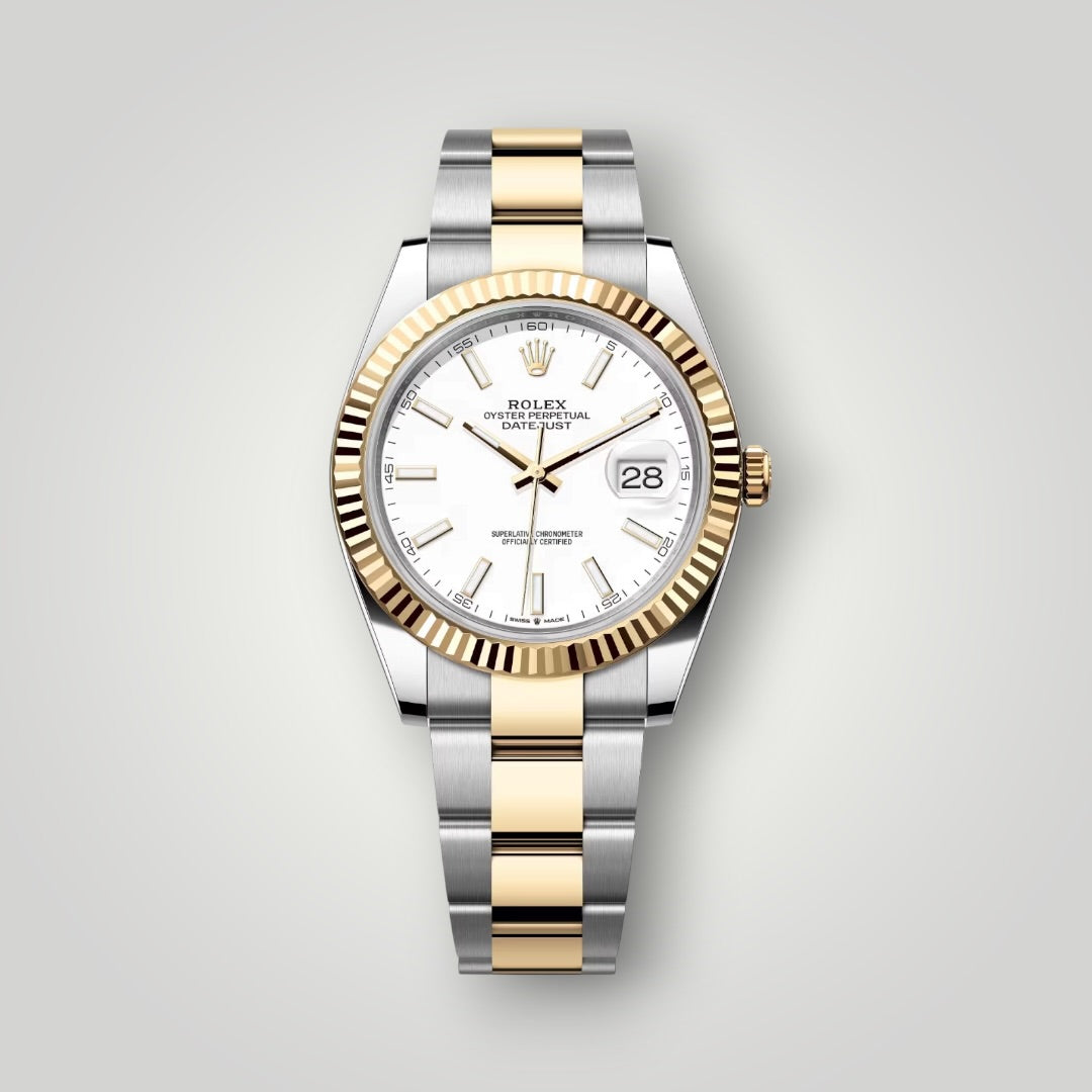 Rolex Datejust 41mm 126333 Steel and Yellow Gold White Index Dial Oyster Bracelet ( 2021 )