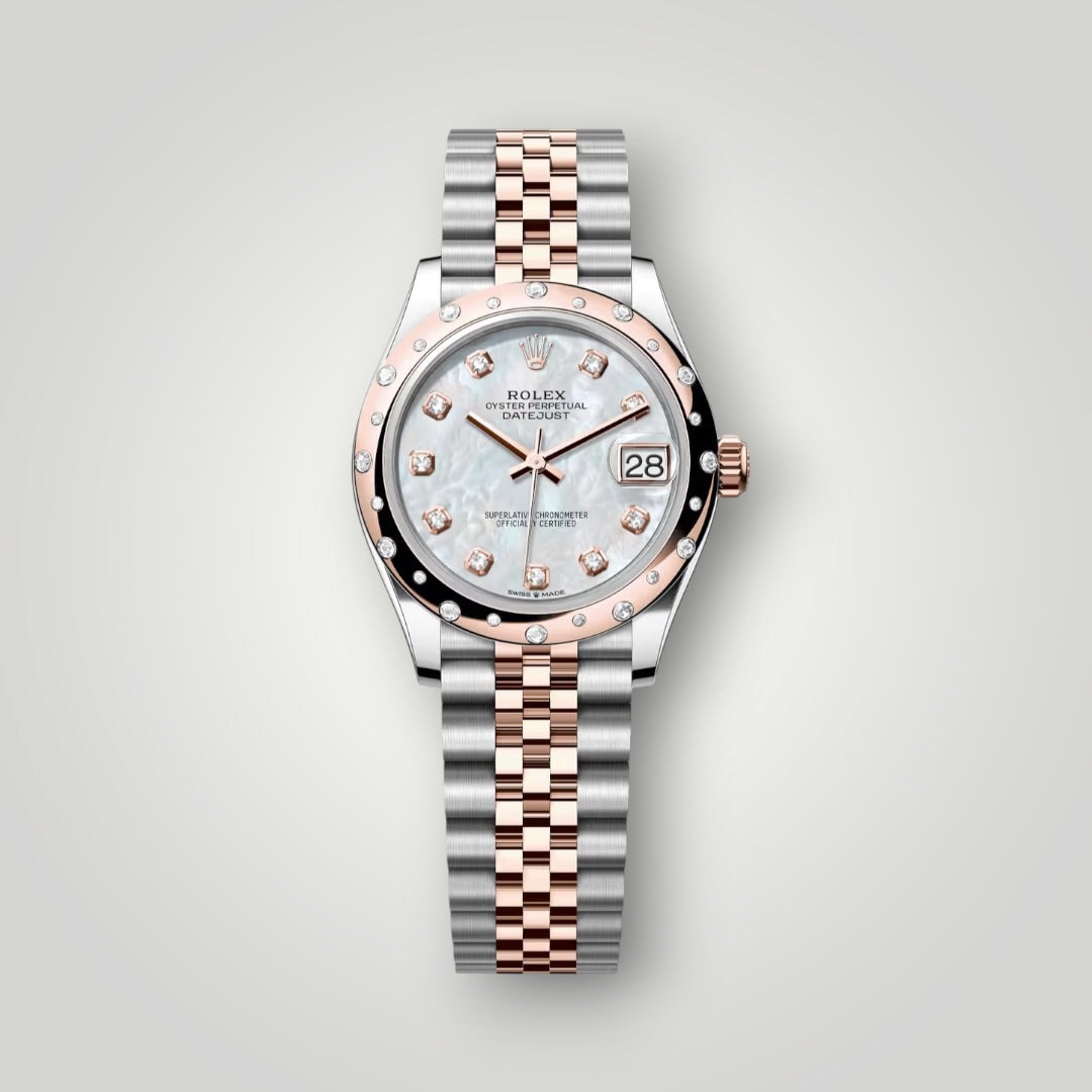 Rolex Lady Datejust 31mm 278341RBR Steel and Rose Gold White Mother of Pearl Diamond Dial Jubilee Bracelet ( 2024 )