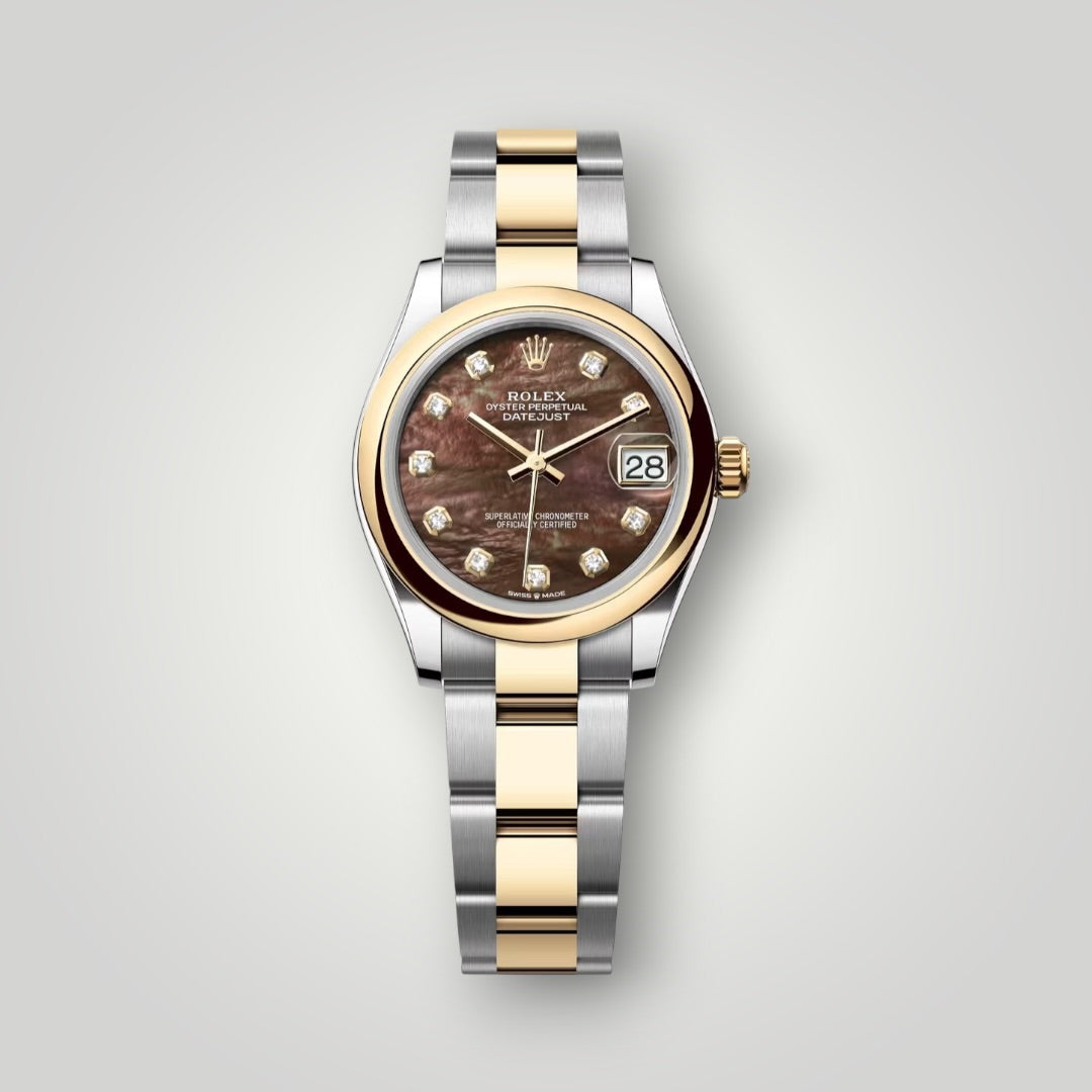 Rolex Lady Datejust 31mm 278243 Steel and Yellow Gold Dark Mother of Pearl Diamond Dial Oyster Bracelet ( 2024 )