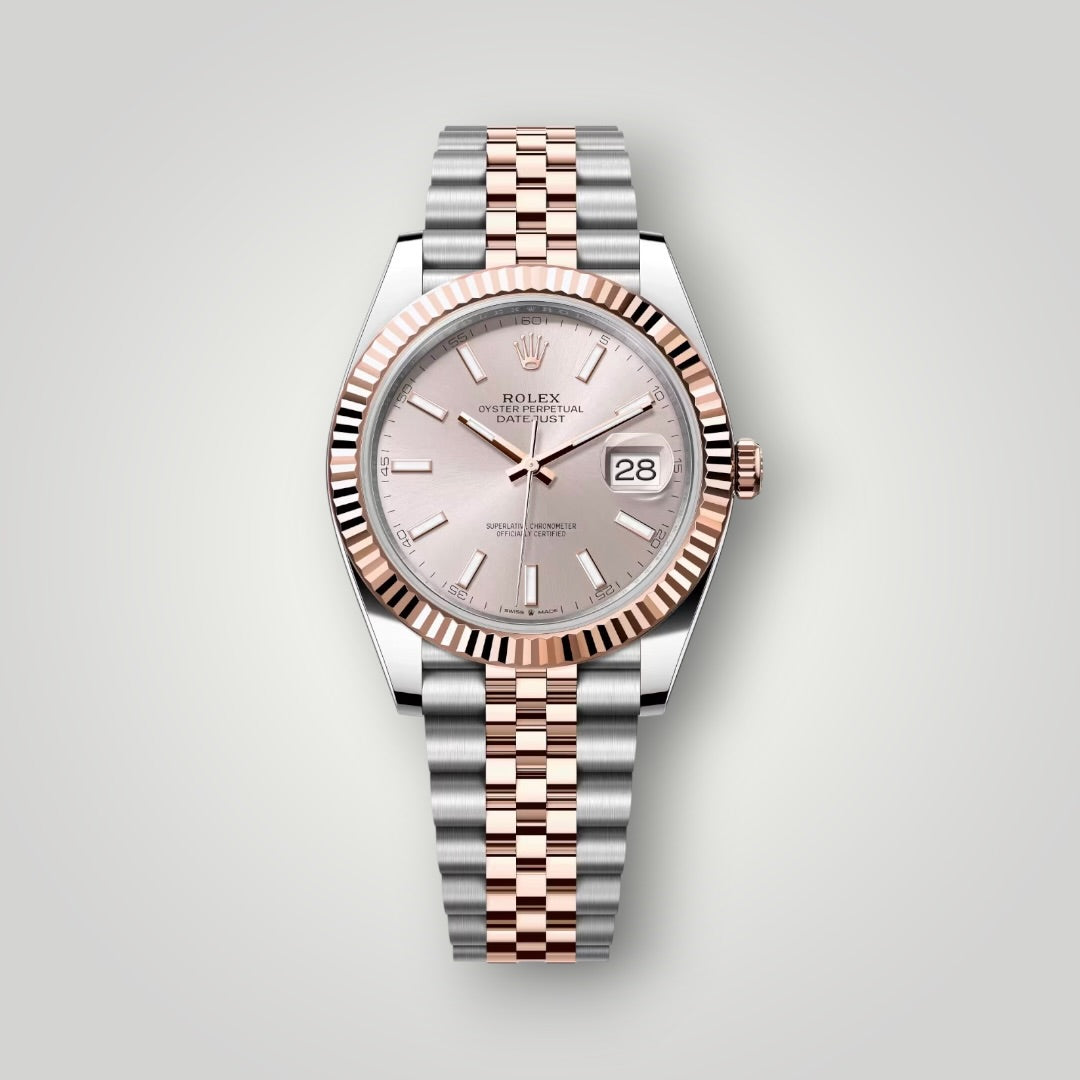 Rolex Datejust 41mm 126331 Steel and Rose Gold Sundust Index Dial Jubilee Bracelet ( 2026 )