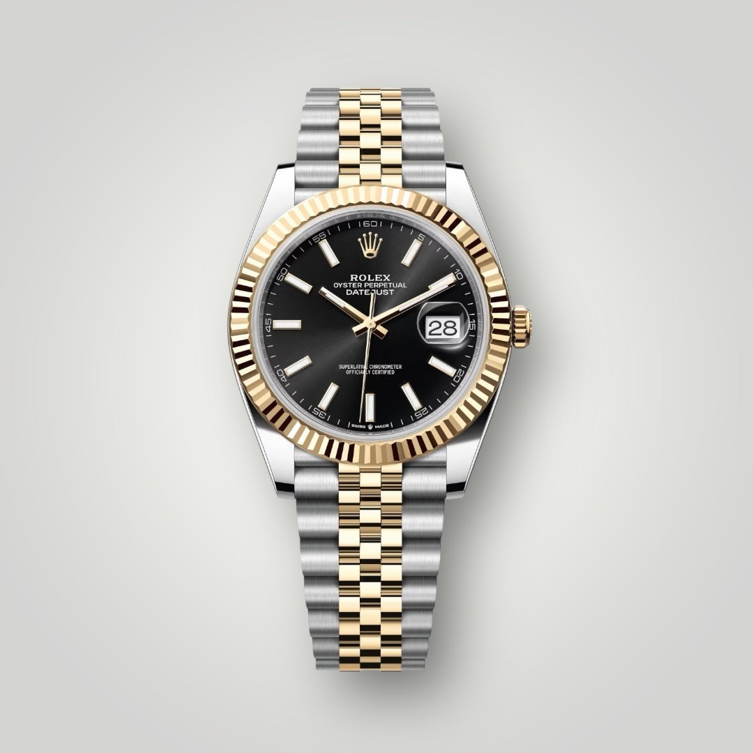 Rolex Datejust 41mm 126333 Steel and Yellow Gold Black Index Dial Jubilee Bracelet ( 2024 )