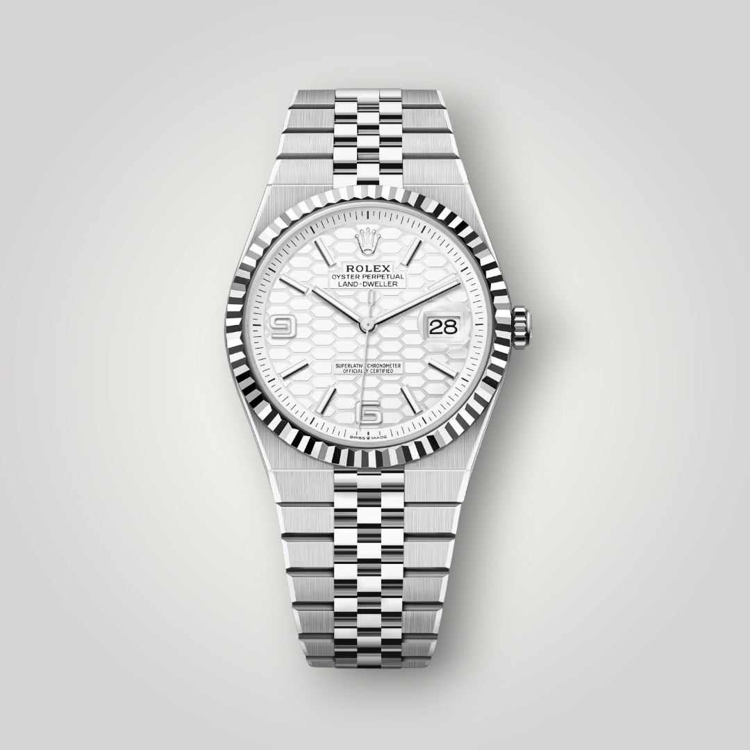 Rolex Land Dweller 40mm 127334 Intense White Dial Flat Jubilee ( 2026 )