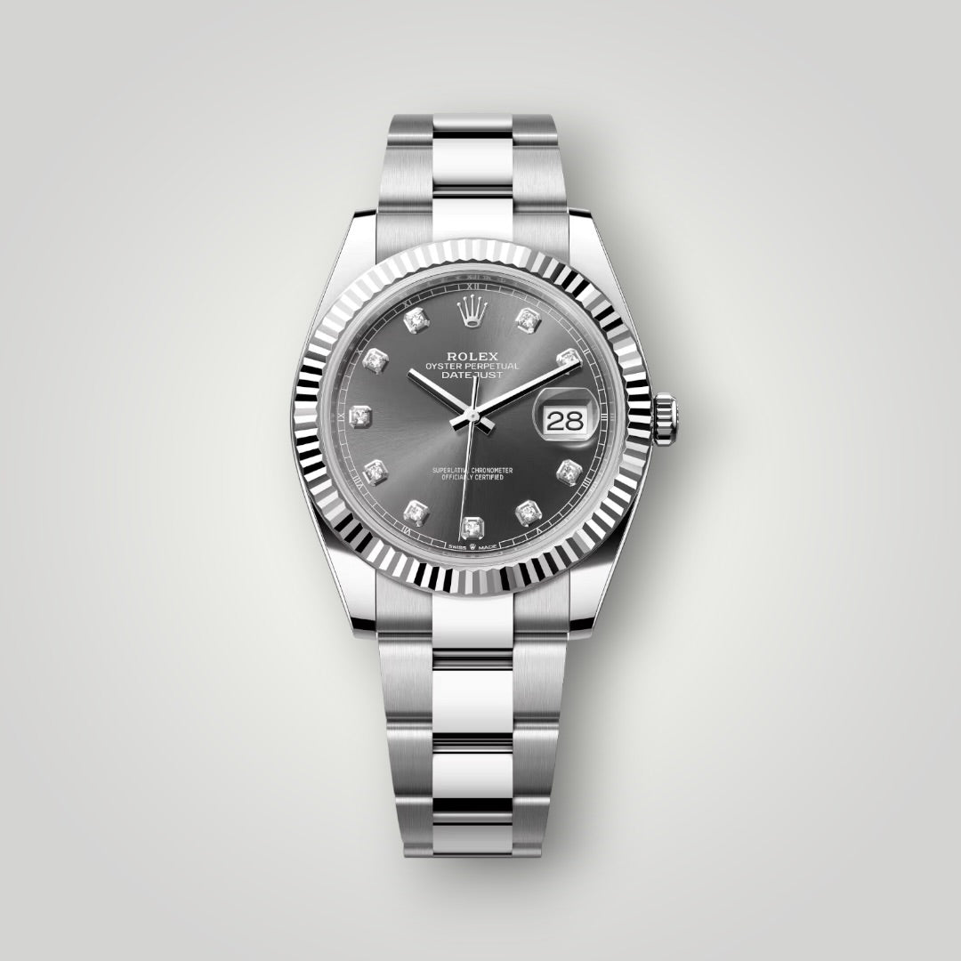 Rolex Datejust 41mm 126334 Rhodium Diamond Dial Oyster Bracelet ( 2026 )