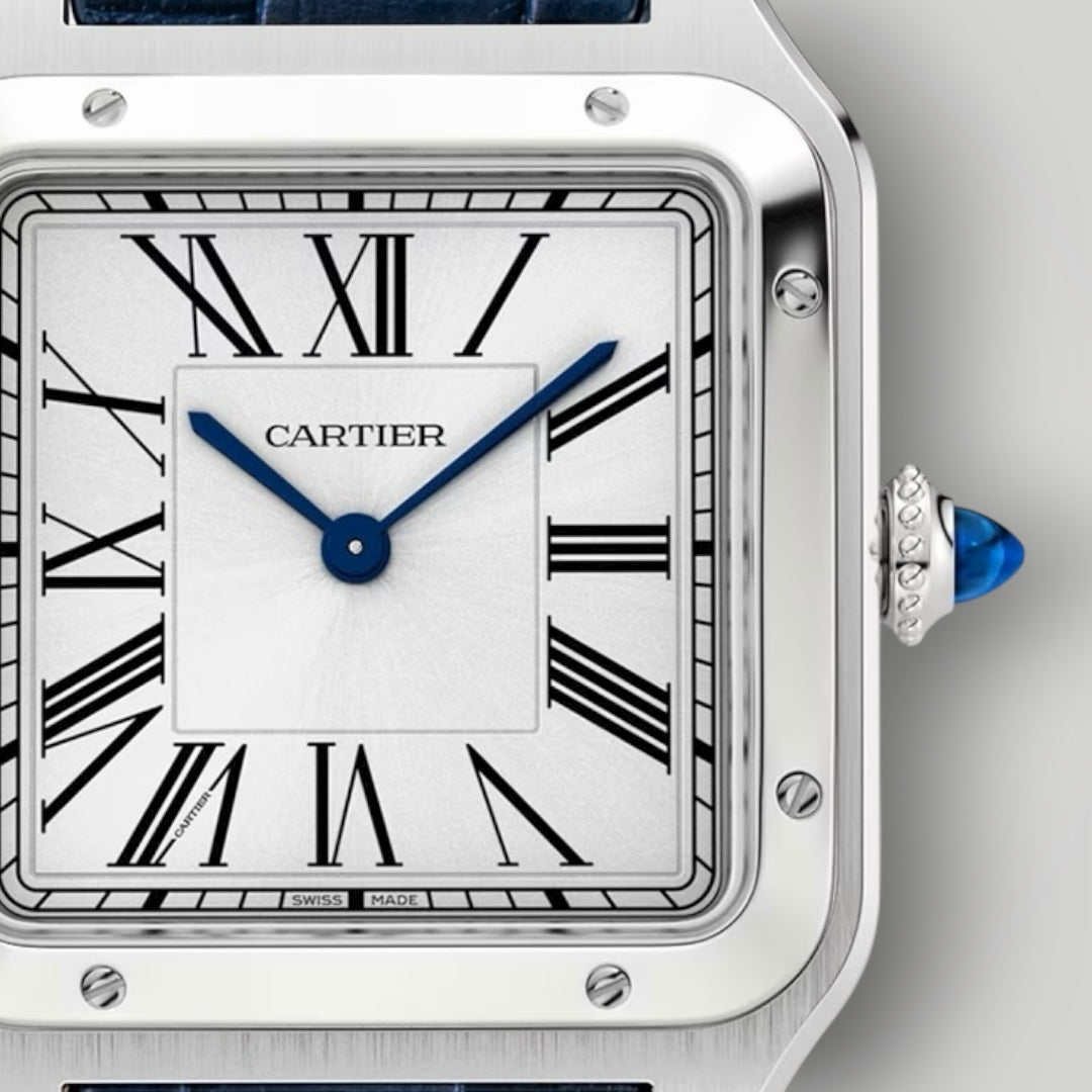 Cartier Santos-Dumont Large WSSA0085 Satin-Brushed Silver Dial ( 2025 )