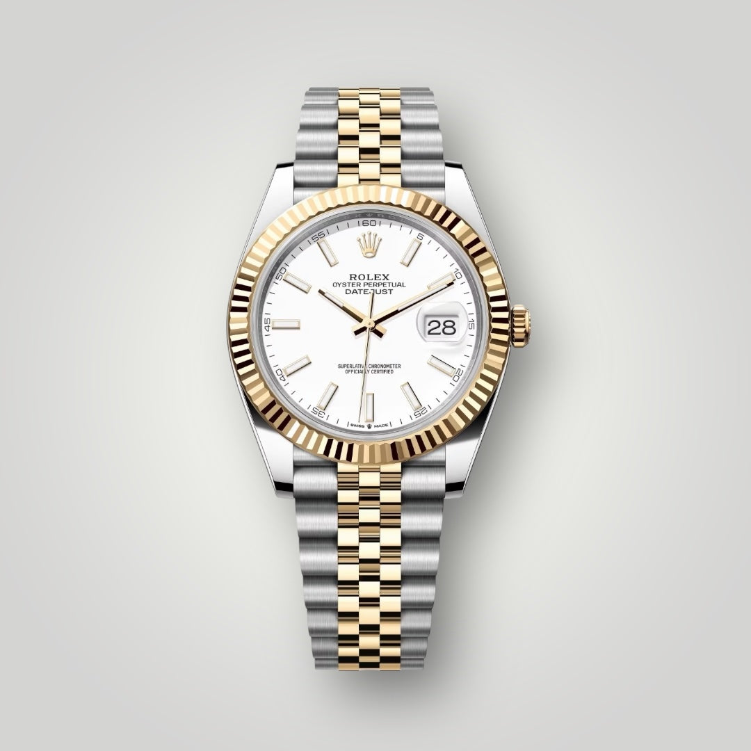 Rolex Datejust 41mm 126333 Steel and Yellow Gold White Index Dial Jubilee  Bracelet ( 2025 )