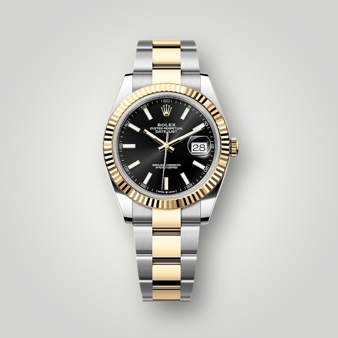 Rolex Datejust 41mm 126333 Steel and Yellow Gold Black Index Dial Oyster Bracelet ( 2024 )