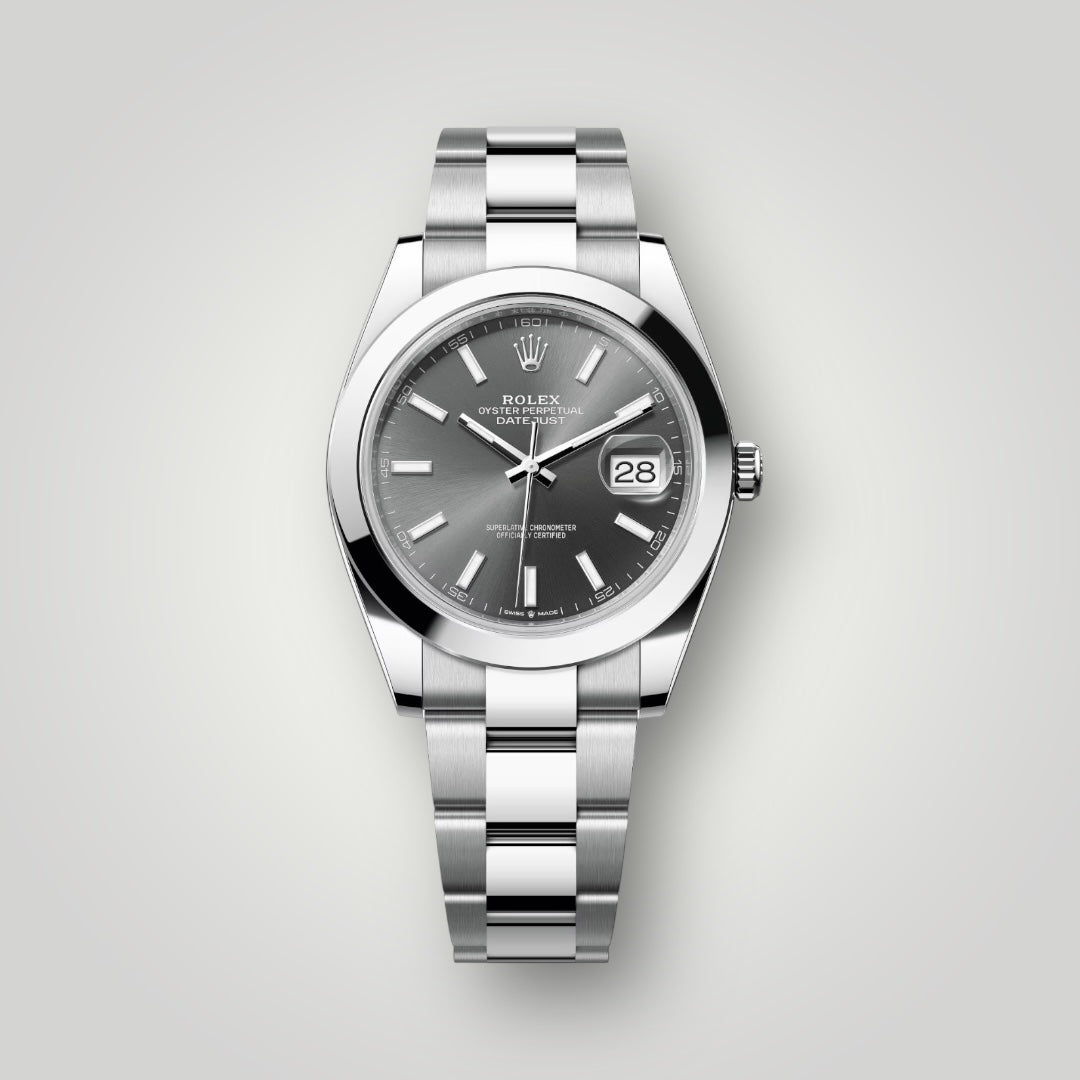 Rolex Datejust 41mm 126300 Dark Rhodium Index Dial Oyster Bracelet ( 2025 )