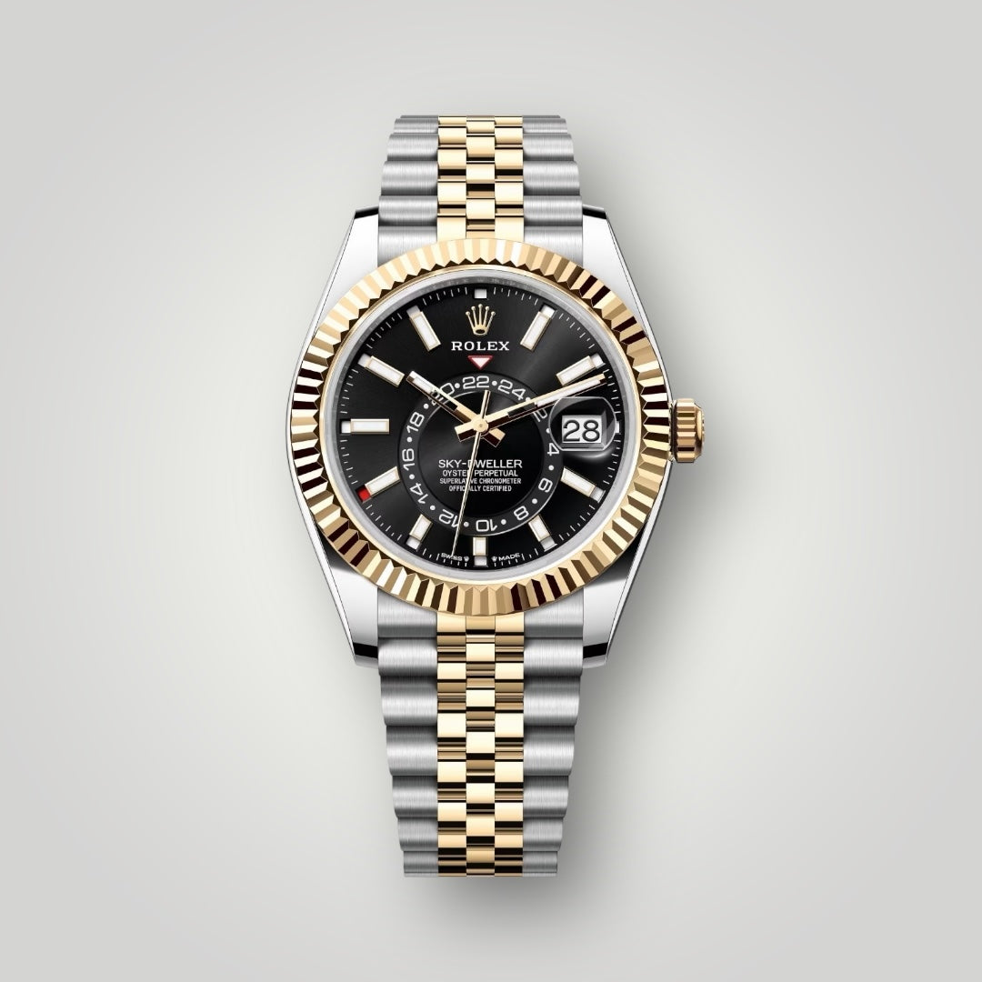 Rolex Sky Dweller 42mm 336933 Steel and Yellow Gold Black Dial Jubilee Bracelet ( 2025 )