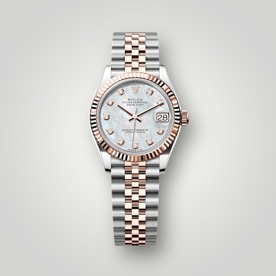 Rolex Lady Datejust 31mm 278271 Steel and Rose Gold White Mother of Pearl Diamond Dial Jubilee Bracelet ( 2025 )