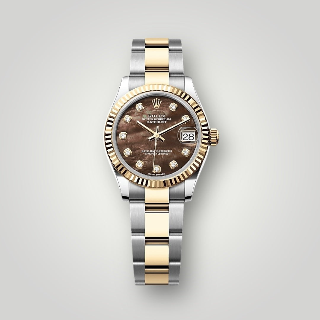 Rolex Lady Datejust 31mm 278273 Steel and Yellow Gold Dark Mother of Pearl Diamond Dial Oyster Bracelet ( 2025 )