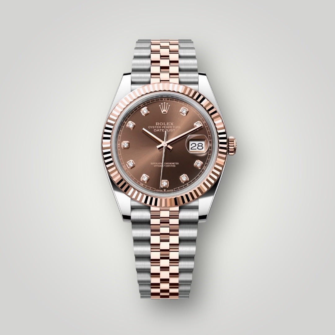 Rolex Datejust 41mm 126331 Steel and Rose Gold Chocolate Diamond Dial Jubilee Bracelet ( 2025 )