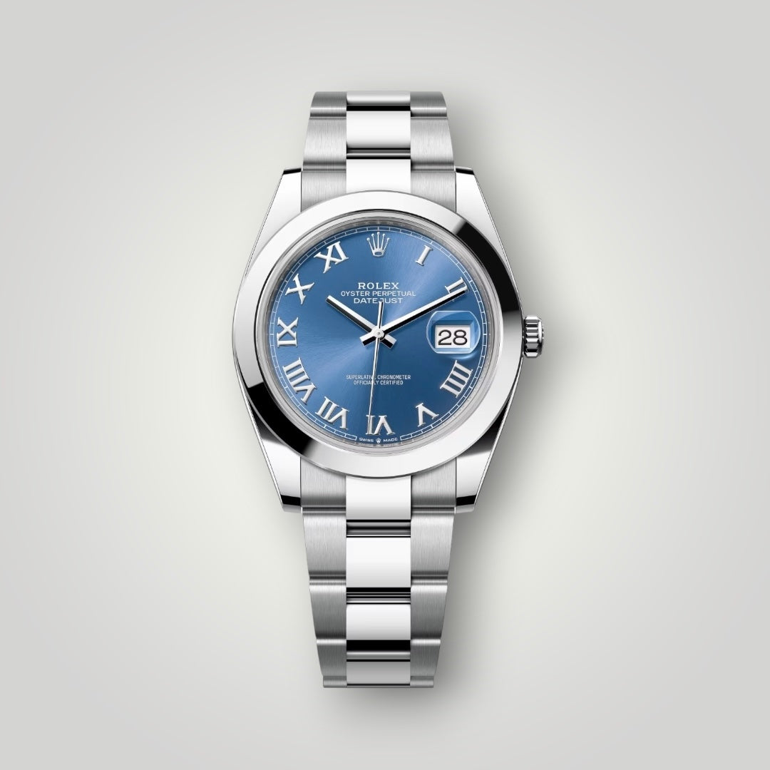 Rolex Datejust 41mm 126300 Blue Roman Oyster Bracelet  ( 2025 )