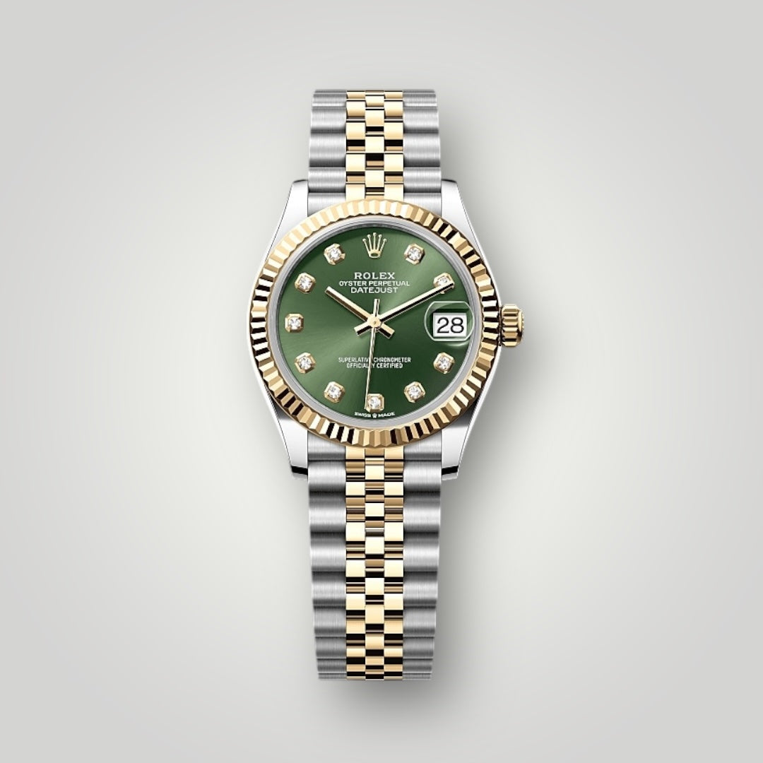 Rolex Lady Datejust 31mm 278273 Steel and Yellow Gold Olive Green Diamond Dial Jubilee Bracelet ( 2023 )