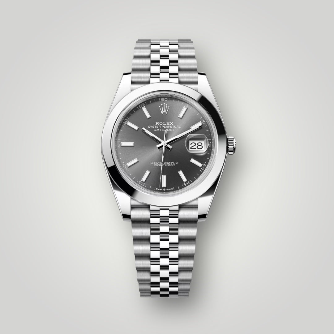Rolex Datejust 41mm 126300 Dark Rhodium Index Dial Jubilee Bracelet ( 2025 )