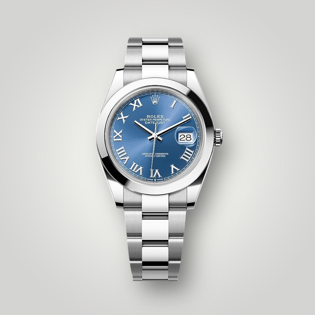 Rolex Datejust 41mm 126300 Blue Roman Oyster Bracelet  ( 2025 )