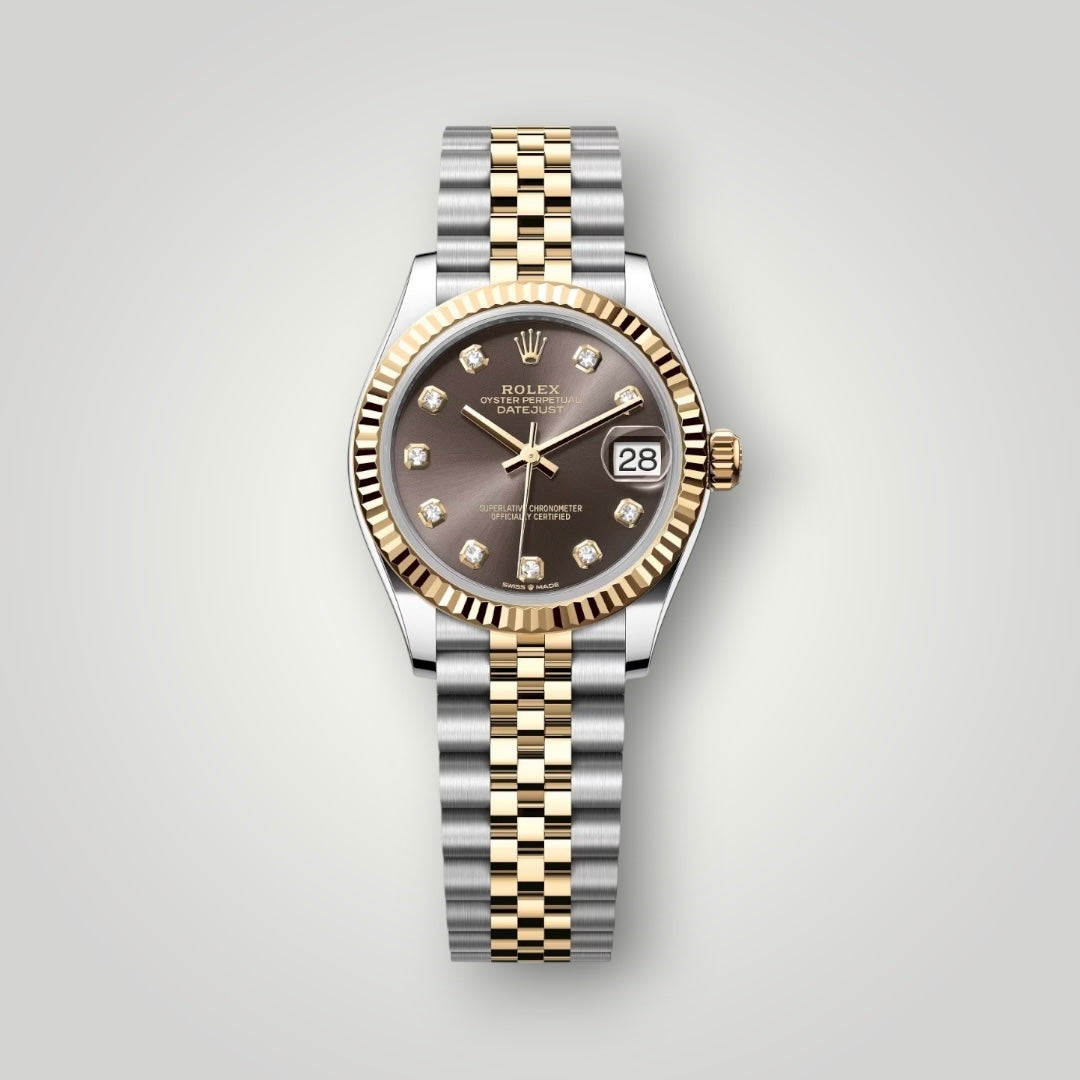 Rolex Lady Datejust 31mm 278273 Steel and Yellow Gold Dark Grey Diamond Dial Jubilee Bracelet  ( 2025 )