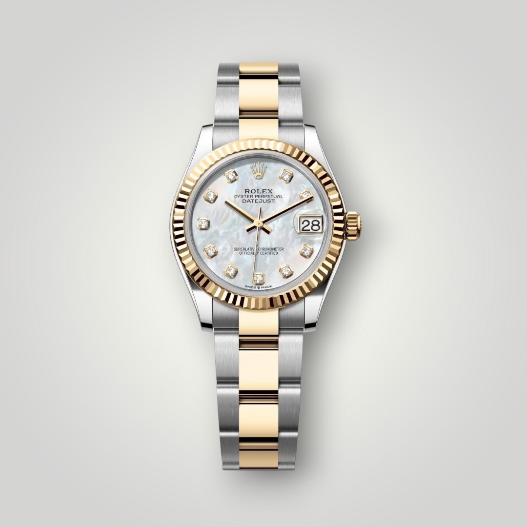 Rolex Lady Datejust 31mm 278273 Steel and Yellow Gold White Mother of Pearl Diamond Dial Oyster Bracelet  ( 2025 )