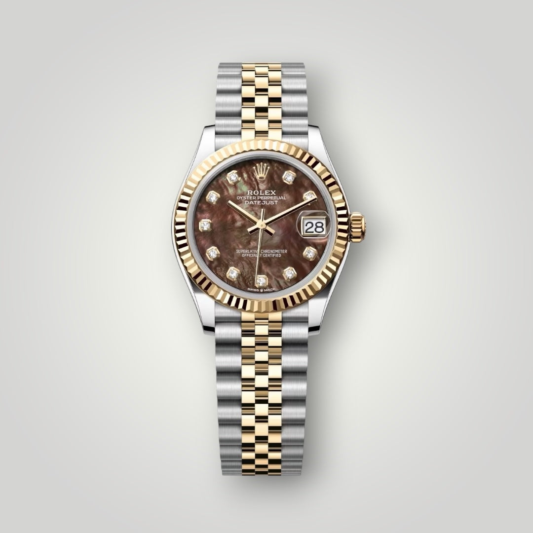 Rolex Lady Datejust 31mm 278273 Steel and Yellow Gold Dark Mother of Pearl Diamond Dial Jubilee Bracelet ( 2025 )