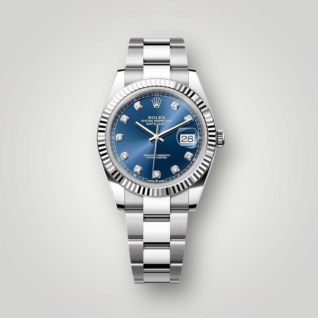 Rolex Datejust 41mm 126334 Blue Diamond Dial Oyster Bracelet ( 2025 )
