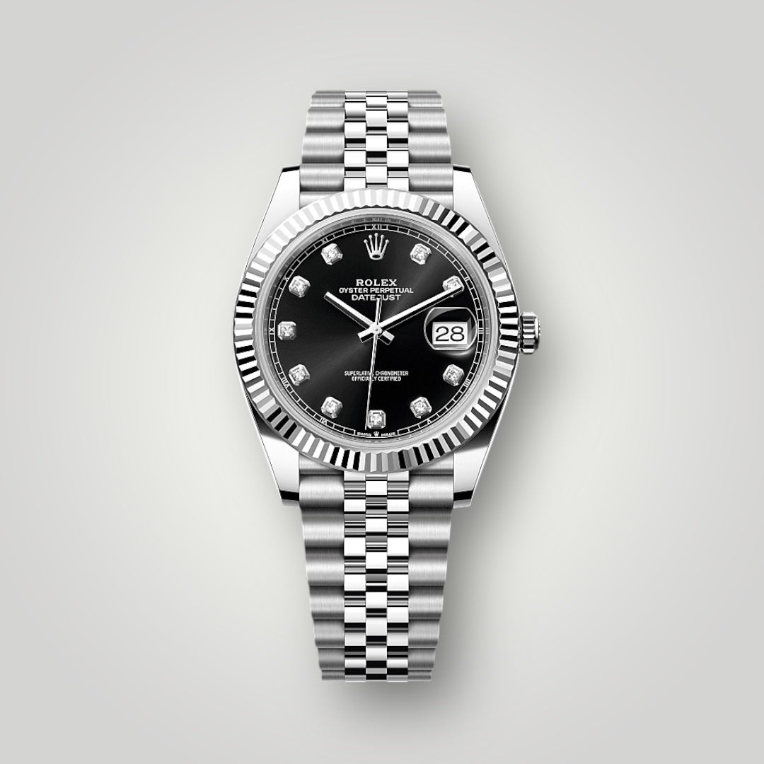 Rolex Datejust 41mm 126334 Black Diamond Dial Jubilee Bracelet ( 2025 )