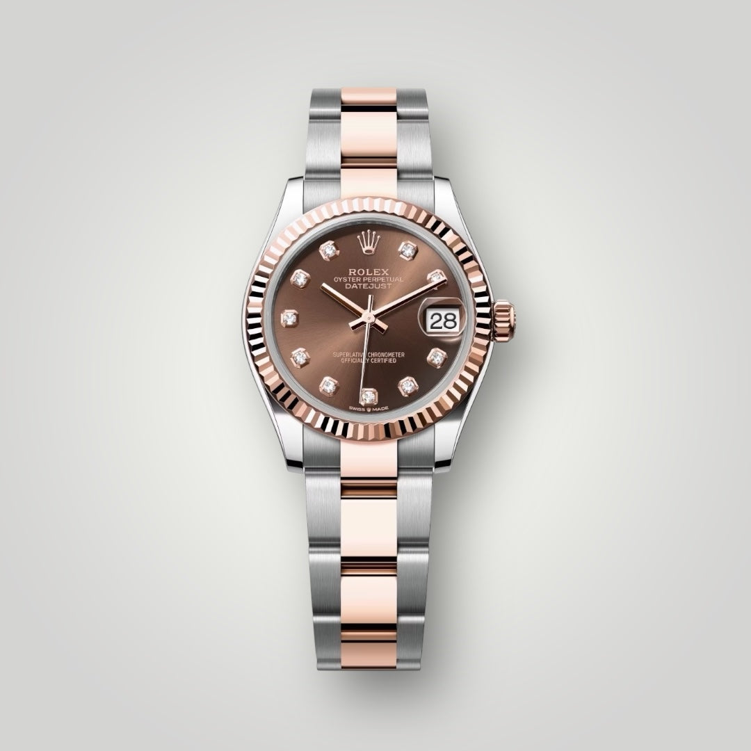 Rolex Lady Datejust 31mm 278271 Steel and Rose Gold Chocolate Diamond Dial Oyster Bracelet ( 2024 )