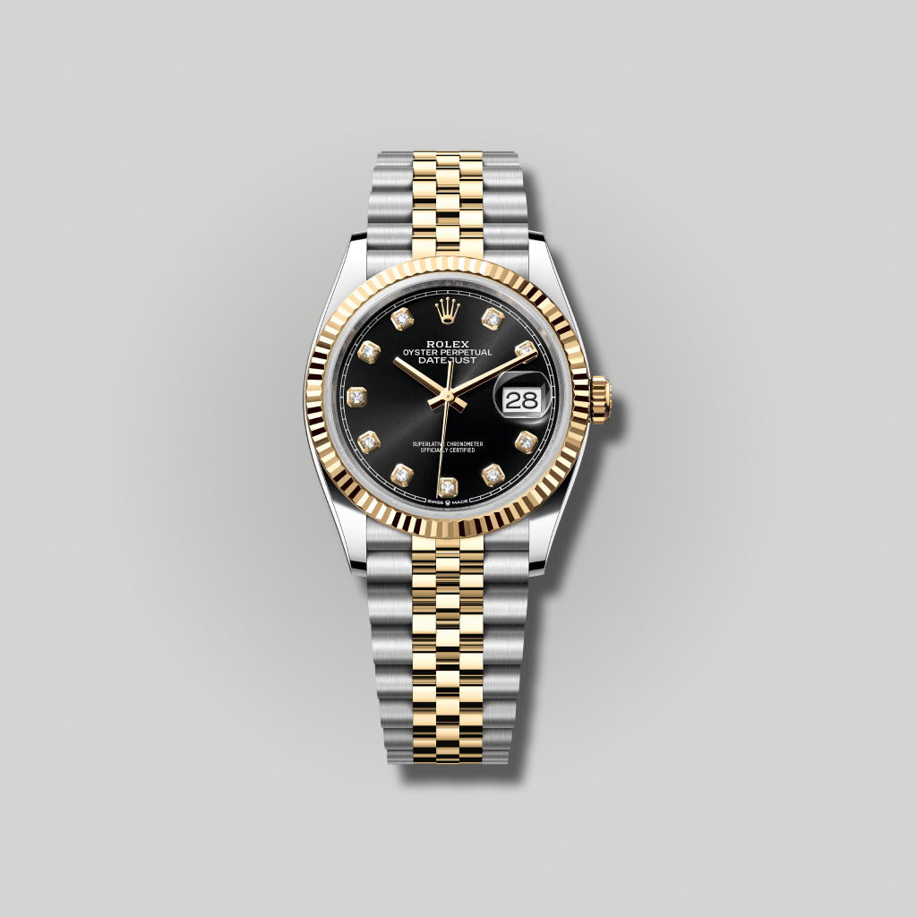 Rolex Datejust 36mm 126233 Steel and Yellow Gold Black Diamond Dial Jubilee Bracelet ( 2025 )