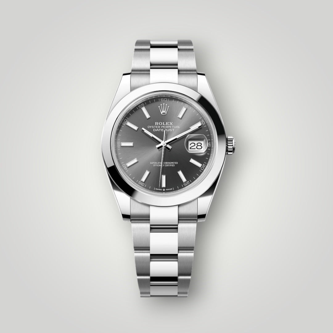 Rolex Datejust 41mm 126300 Dark Rhodium Index Dial Oyster Bracelet ( 2026 )