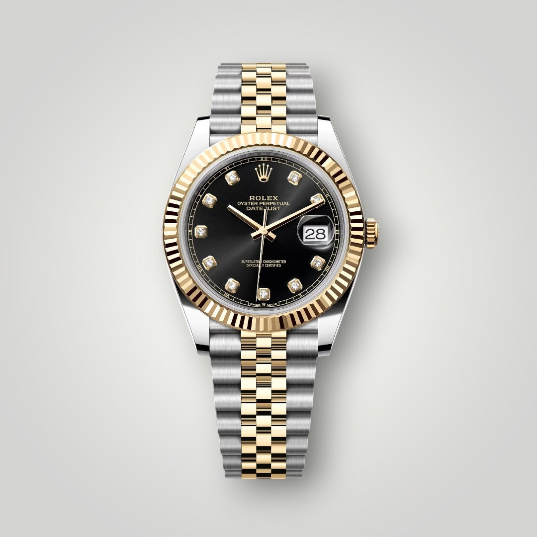 Rolex Datejust 41mm 126333 Steel and Yellow Gold Black Diamond Dial Jubilee Bracelet ( 2026 )