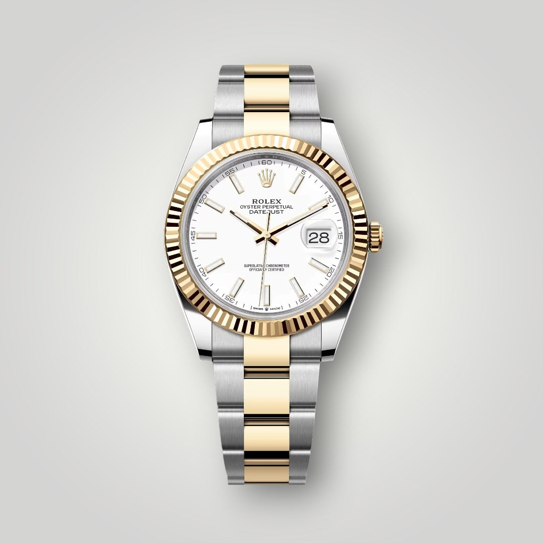 Rolex Datejust 41mm 126333 Steel and Yellow Gold White Index Dial Oyster Bracelet ( 2021 )
