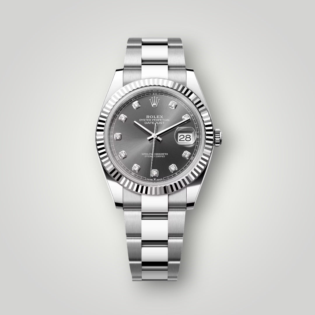 Rolex Datejust 41mm 126334 Rhodium Diamond Dial Oyster Bracelet ( 2026 )