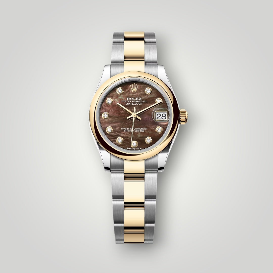 Rolex Lady Datejust 31mm 278243 Steel and Yellow Gold Dark Mother of Pearl Diamond Dial Oyster Bracelet ( 2024 )