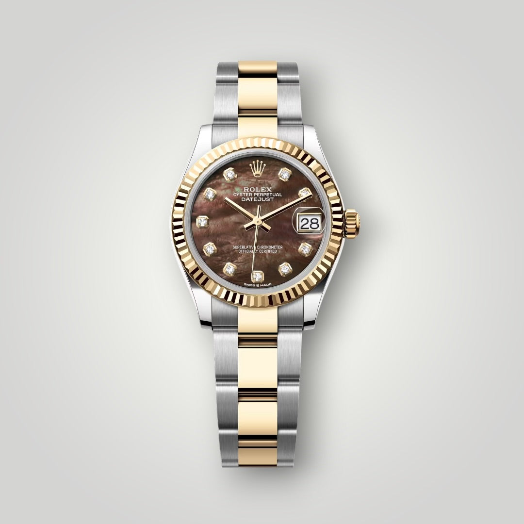 Rolex Lady Datejust 31mm 278273 Steel and Yellow Gold Dark Mother of Pearl Diamond Dial Oyster Bracelet ( 2026 )