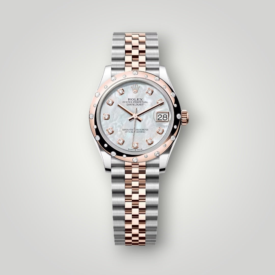 Rolex Lady Datejust 31mm 278341RBR Steel and Rose Gold White Mother of Pearl Diamond Dial Jubilee Bracelet ( 2024 )